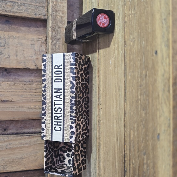 Christian Dior Mitzah Leopard Print Lipstick Case Limited Edition With Lipstick - Picture 2 of 4